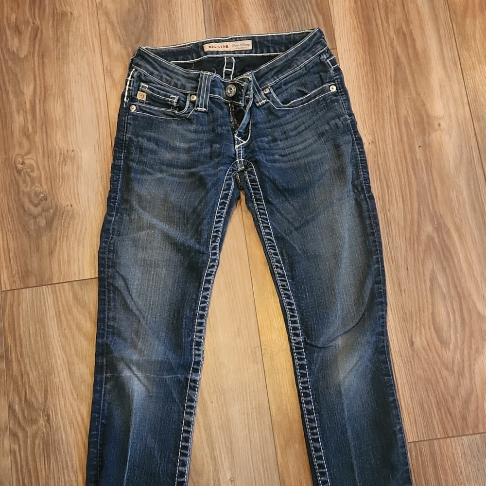 Big Star Low Rise Blue Jeans Size 23